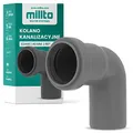 Produktbild: Millto™ Bodenrohr Steckfitting Winkel Ablaufmuffe Biegung Ringdichtung Kunststoffkrümmer Abfallrohrkrümmer Muffenringdichtung (90 Grad/40 mm)