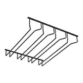 Produktbild: Gläserhalter für 4 Glasreihen 460 x 500 x 70 mm schwarz Halter für Weingläser Sektgläser Biergläser Weinglashalter von SOTECH