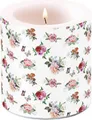 Produktbild: Kerze Ø 7,5cm Höhe 9 cm Röschen Candle small Charlotte white