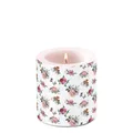 Produktbild: Kerze Ø 7,5cm Höhe 9 cm Röschen Candle small Charlotte white