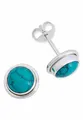 Produktbild: Ohrstecker 925 Silber Türkis Edelstein Ohrringe echt Silber Damen Sterling Silber Stecker Geschenk(MOS-048-15)