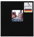 Produktbild: goldbuch 27977 Fotoalbum mit Fensterausschnitt, Bella Vista, Erinnerungsalbum 30 x 31 cm, Foto Album 60 schwarze Seiten mit Pergamin-Trennblättern, Fotobuch aus Leinen, Schwarz