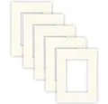 Produktbild: nielsen Conservation Passepartout Karton 1,5 mm | 5er Set | Außenformat 18x24 cm für Bildformat 10x15 cm | Cremeweiß | strukturierte Oberfläche
