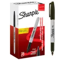 Produktbild: Sharpie Permanent Markers, Fine Point, Black, 24 Count Black Box of 24