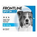 Produktbild: FRONTLINE Spot ON Hund M gegen Zecken, Flöhe & Haarlinge (10 bis 20 kg) - 3X Pipetten für bis zu 3 Monate Schutz - wasserfest