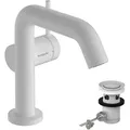 Produktbild: hansgrohe Tecturis S Einhebel-Waschtischarmatur 110 Fine CoolStart wassersparend+, Ausladung 130 mm, 73323700, Farbe: Weiß matt