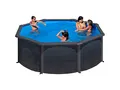 Produktbild: Gre Pool KIT350GF Kea - Aufstellpool aus Stahl, rund, mit Graphitoptik. Abnehmbare Gartenpool. 350 x 120 cm
