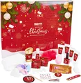 Produktbild: BRUBAKER Cosmetics Beauty Adventskalender 2025 - der XXL Wellness Weihnachtskalender für Frauen und Mädchen - 24 x Körperpflege Produkte & Spa Accessoires - Rot