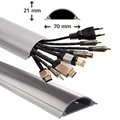 Produktbild: Hama PVC Kabelkanal 1m Kabelleiste Leitungskanal Kabel Kanal Wand Boden TV HiFi