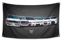 Produktbild: WHGJ GTR-Flagge 90 x 152 cm aus Polyester für drinnen und draußen, mit Ösen OVP