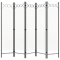 Produktbild: vidaXL 5-tlg. Raumteiler Weiß 200x180 cm