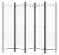 Produktbild: vidaXL Raumteiler 5-tlg. Raumteiler Weiß 200x180 cm, 5-tlg.