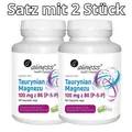 Produktbild: Aliness 2x Magnesiumtaurat 100mg 100 Kapseln B6 P-5-P Nerven Muskeln vegan