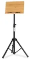 Produktbild: Extra stabiles Notenpult mit großer Ablage aus Bambus und 2 starken Federklemmen