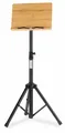 Produktbild: Notenständer Notenpult Notenstativ Bambus Holz Metall schwarz stabil Klemme groß