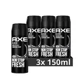 Produktbild: Axe Bodyspray Black Deo ohne Aluminium sorgt 48 Stunden lang für effektiven Schutz vor Körpergeruch 150 ml 3 Stück