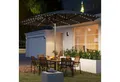 Produktbild: Outsunny Sonnenschirm mit Handkurbel, Solar-Lichtern, LxB: 451x267 cm, Doppelsonnenschirm aus Aluminium, Balkonschirm UV 50+, für Strand, Balkon, Garten, 451x267 cm, Dunkelgrau
