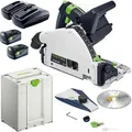 Produktbild: Festool Tauchsäge TSC 55 5,0 KEBI-Plus/XL, 2x 18V/5,0Ah, mit 2 Akkus, Ladegerät und Koffer