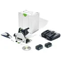 Produktbild: Festool Akku-Tauchsäge TSC 55 5,0 KEBI-Plus/XL Ausrichtung: Basic + Plus Schnellladegerät TCL 6 DUO