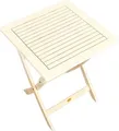 Produktbild: Klapptisch Catar 60x60 cm weiß Tisch Gartentisch Holztisch Balkon