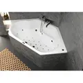 Produktbild: RIHO Winnipeg Eck-Badewanne, mit Bliss-System, Einbau, 2-Sitzer, 145x145x47,5cm, 225 Liter, weiß, B010008005