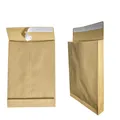 Produktbild: 50 Stück Faltenbeutel B4 A4 braun 250 x 353 mm, 4 cm, mit Abziehstreifen, 130...