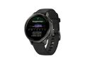 Produktbild: GARMIN Venu 4 41 mm Smartwatch Edelstahl und faserverstärktes Polymer Silikon, 18 mm, Handgelenkumfang 110-195mm, Schwarz/Schiefergrau