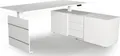 Produktbild: Sitz-/Stehtisch Move 3 180x80x72-120 mit Sideboard weiß.