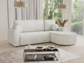 Produktbild: Ecksofa Jazz mit Schlaffunktion und Bettkasten - Bouclé-Stoff - L-Form Couch, Polstersofa, Schlafsofa, Sofagarnitur, Bettsofa (Weiß (Coral 70), Ecksofa Rechts)