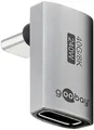 Produktbild: goobay USB-C Adapter 240W 40 Gbit Verlängerung 90° vertikal lang USB4 (Stecker auf Buchse) / USB 4.0 Adpter 8K@60 Hz, abwärtskompatibel USB 3.1, USB 2.0/74442