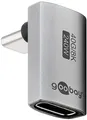 Produktbild: Goobay 74442 USB-C™-Adapter vertikal 90° lang, USB4™, Silber - USB-C™-Stecker > 