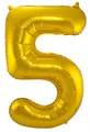 Produktbild: Folat 631853 - Folienballon Zahl 5 - gold - ca. 86 cm