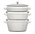 Produktbild: 3-tlg Zwilling Staub La Cocotte Set inkl. Schmortopf Pfanne Deckel Gusseisen