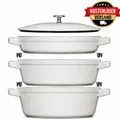 Produktbild: Zwilling La Cocotte Kochtopfset 3-teilig Gusseisen Set Schmortopf Bräter Pfanne