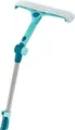 Produktbild: Leifheit Fensterwischer Window und Frame Cleaner L Telescope 200 cm, Abzieher mit Rundum-Bezug reinigt und trocknet, Scheibenabzieher mit Teleskopstiel und Click-System
