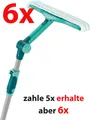 Produktbild: 6x Leifheit Fensterwischer Cleaner L Telescope 200cm abzieher mit Teleskopstiel