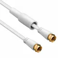 Produktbild: goobay Sat.-Anschlusskabel, flach, 10m weiß doppelt geschirmt, vergoldet