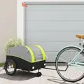 Produktbild: vidaXL Fahrradanhänger Schwarz und Grün 45 kg Eisen