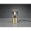 Produktbild: Mini Tischleuchte Nico Messing Glasschirm Rauchfarbig, Höhe 24cm