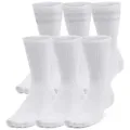 Produktbild: Under Armour® Tennissocken UA Essential 6pk Crew (Packung, 6-Paar) für vielseitige Einsätze, sportlicher Stil, Sechserpack weiß XL (47,5/50,5)