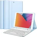 Produktbild: Fintie Tastatur Hülle für iPad 10.2 Zoll (9/8/ 7 Generation - 2021/2020/2019), Schutzhülle mit TPU Rückschale, Pencil Halter und magnetisch Abn... - Himmelblau
