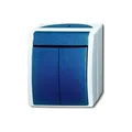 Produktbild: Busch-Jaeger 2601/5W-53 Wippschalter Serienschaltung ocean (IP 44) grau/blaugrün