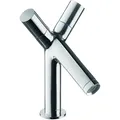 Produktbild: hansgrohe AXOR Starck 2-Griff Waschtischarmatur 80 mit Zugstangen-Ablaufgarnitur, 10030000, Farbe: Chrom