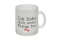 Produktbild: speecheese Tasse Ich liebe dich mehr. Fertig. Aus. Glas Tasse