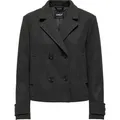 Produktbild: ONLY Elegante Doppelknopf Jacke mit Revers und Taillenlänge Größe M - Dunkelgrau - M