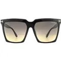Produktbild: Tom Ford Sonnenbrille Sabrina 02 FT0764 01B Glänzend Schwarz Grau Rauch Gradient