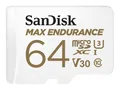 Produktbild: SanDisk microSDXC Max Endurance 64GB (V30/U3/Cl.10/R100/W40) + SD-Adapter