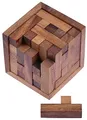 Produktbild: LOGOPLAY Packwürfel 125-3D Puzzle - Denkspiel - Knobelspiel - Geduldspiel - Logikspiel im Holzrahmen