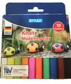 Produktbild: STYLEX Bunte Knete Modelliermasse Farbig sortiert-10 Stangen