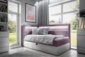 Produktbild: Boxspringbett Gästebett Kinderbett FABIAN Nr.3 90x200cm Weiss-Rosa Seite Links